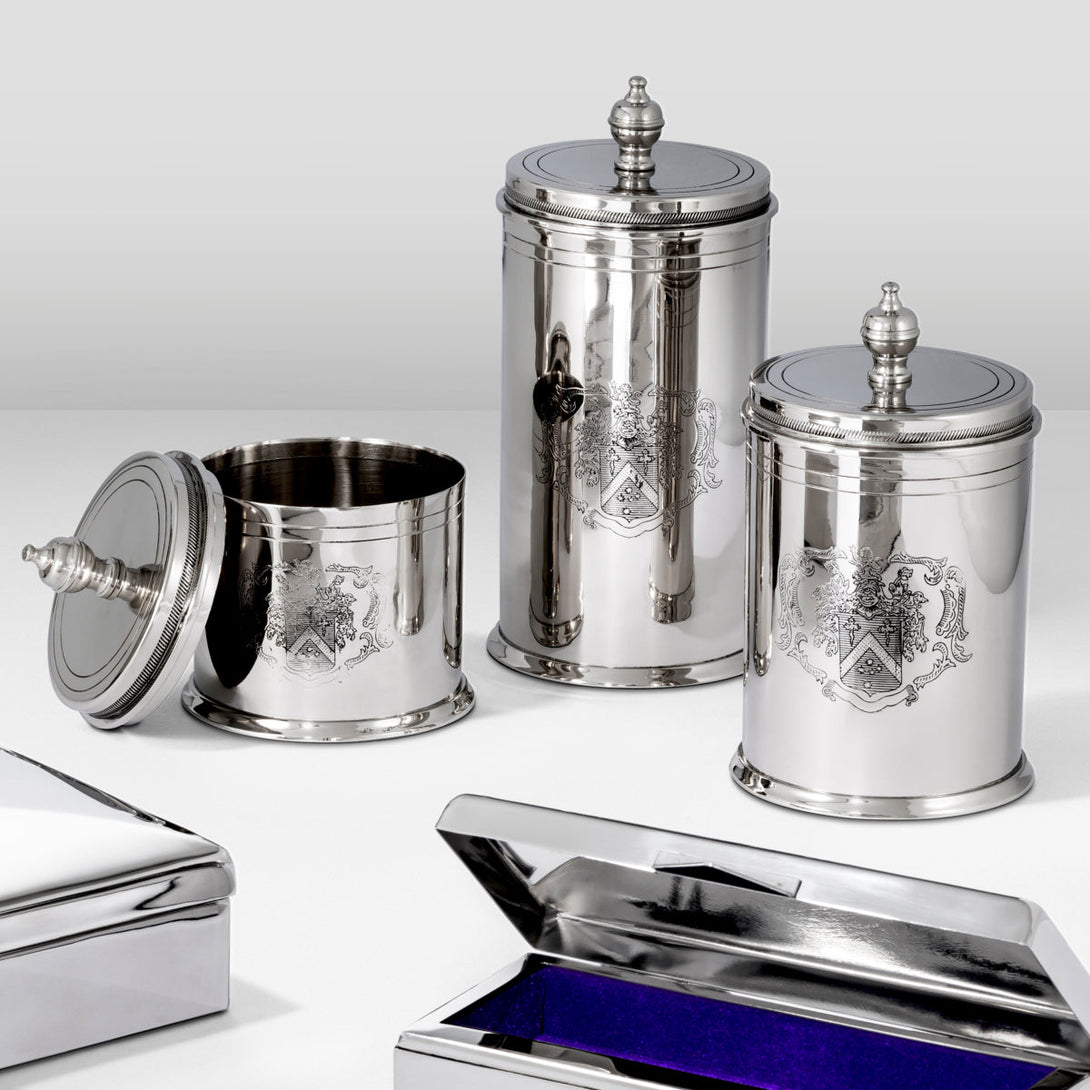 Box Gaston Set Of 3 Nickel Finish Accessories Eichholtz