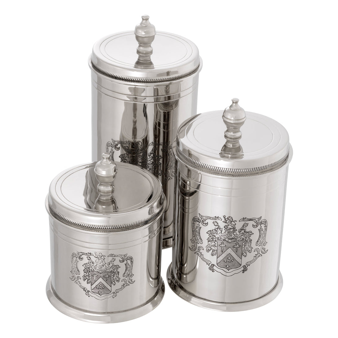 Box Gaston Set Of 3 Nickel Finish Accessories Eichholtz