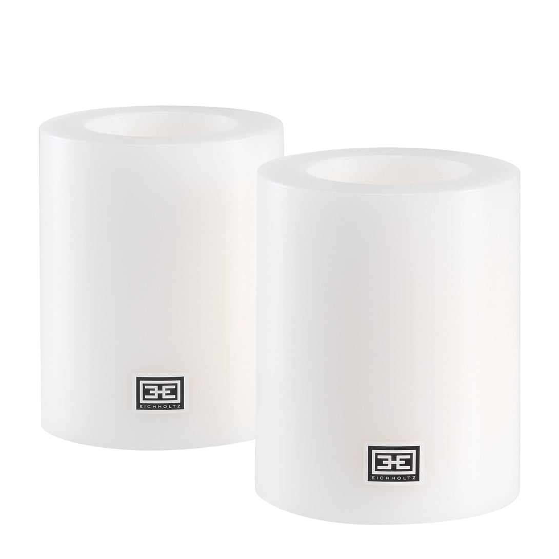 Artificial Candle ø 10 x H. 12 cm set of 2 Accessories Eichholtz
