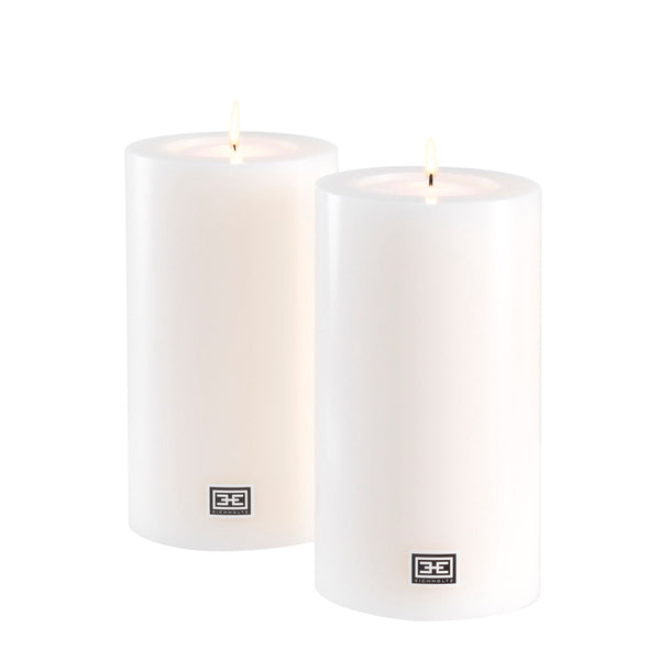 Artificial Candle ø 10 x H. 18 cm set of 2 Accessories Eichholtz