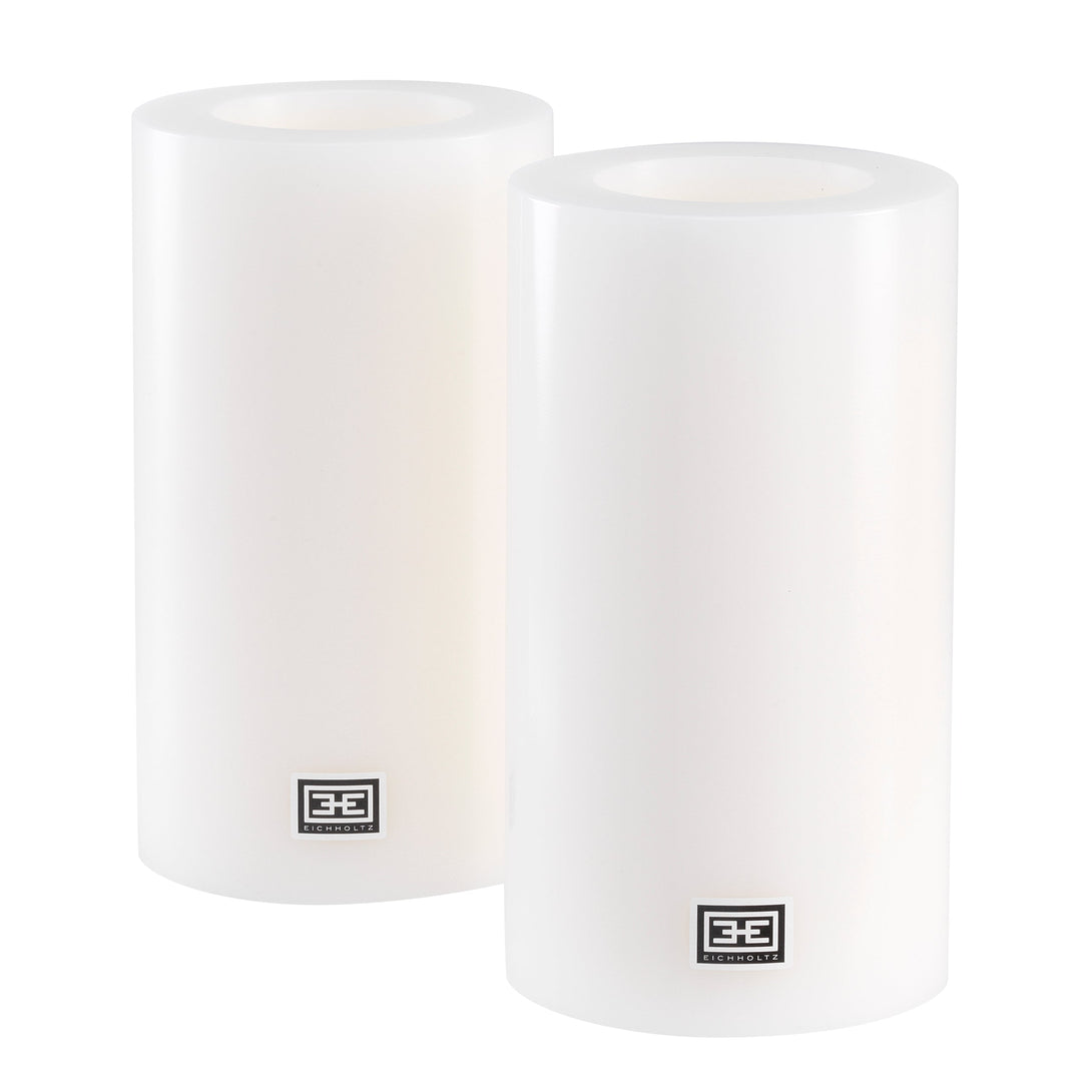 Artificial Candle ø 10 x H. 18 cm set of 2 Accessories Eichholtz