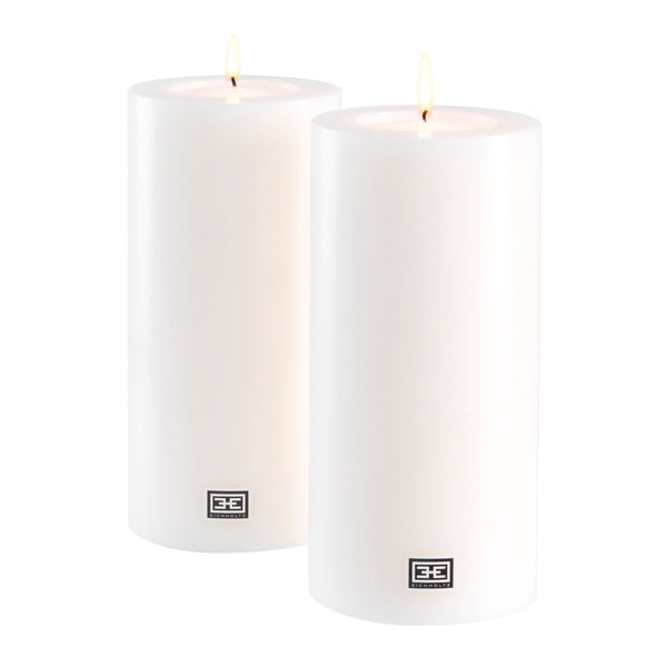 Artificial Candle ø 10 x H. 21 cm set of 2 Accessories Eichholtz