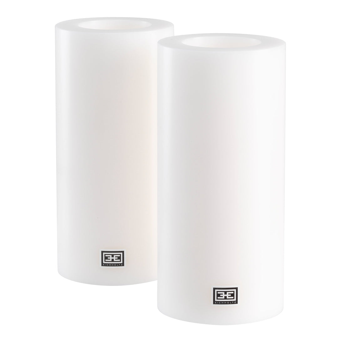 Artificial Candle ø 10 x H. 21 cm set of 2 Accessories Eichholtz