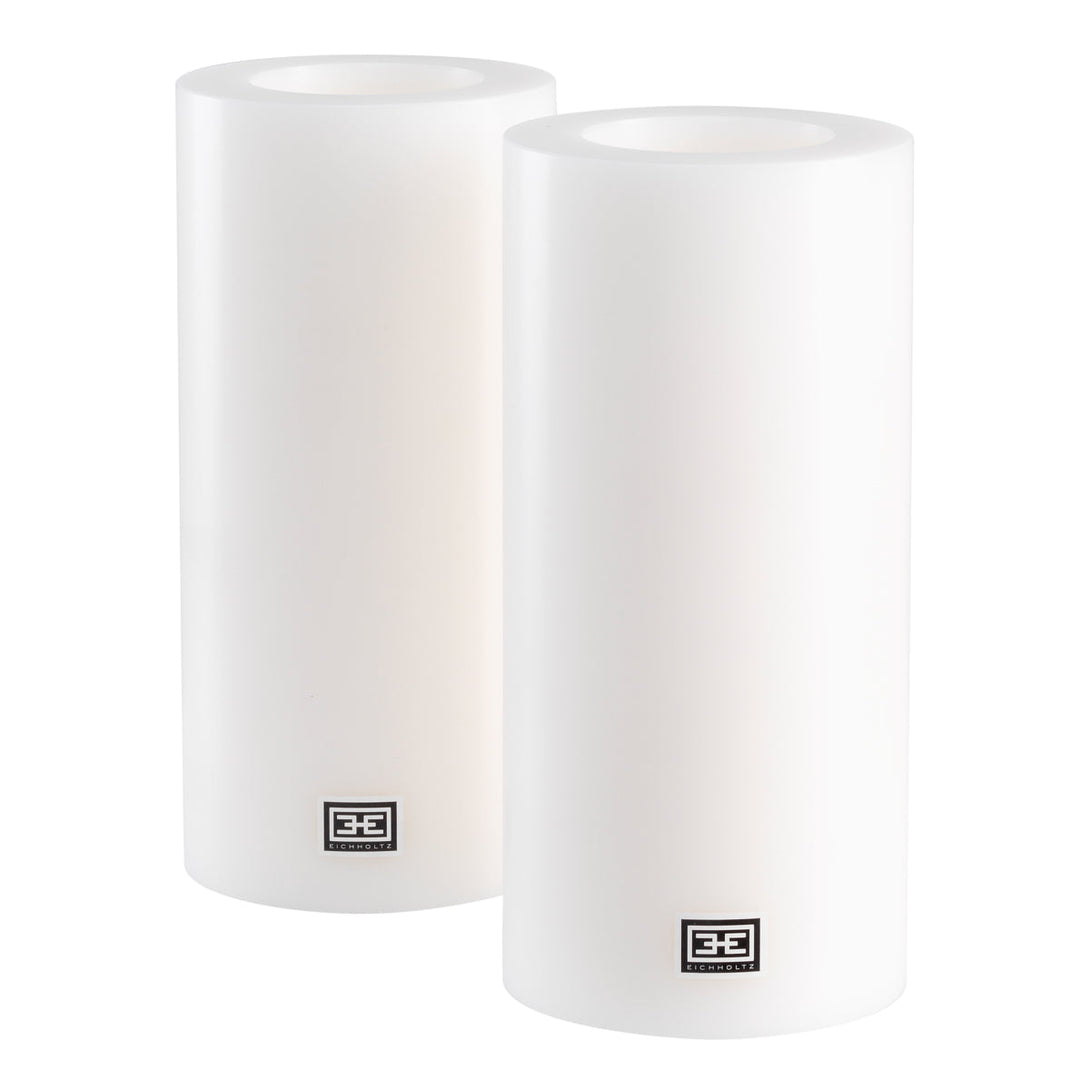 Artificial Candle ø 10 x H. 21 cm set of 2 Accessories Eichholtz