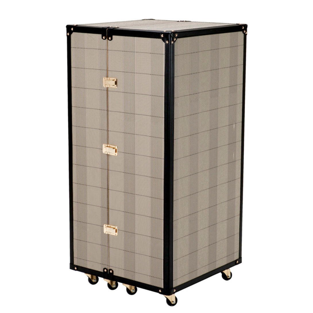 Bar Cabinet Martini Bianco Check Brown - Image 1