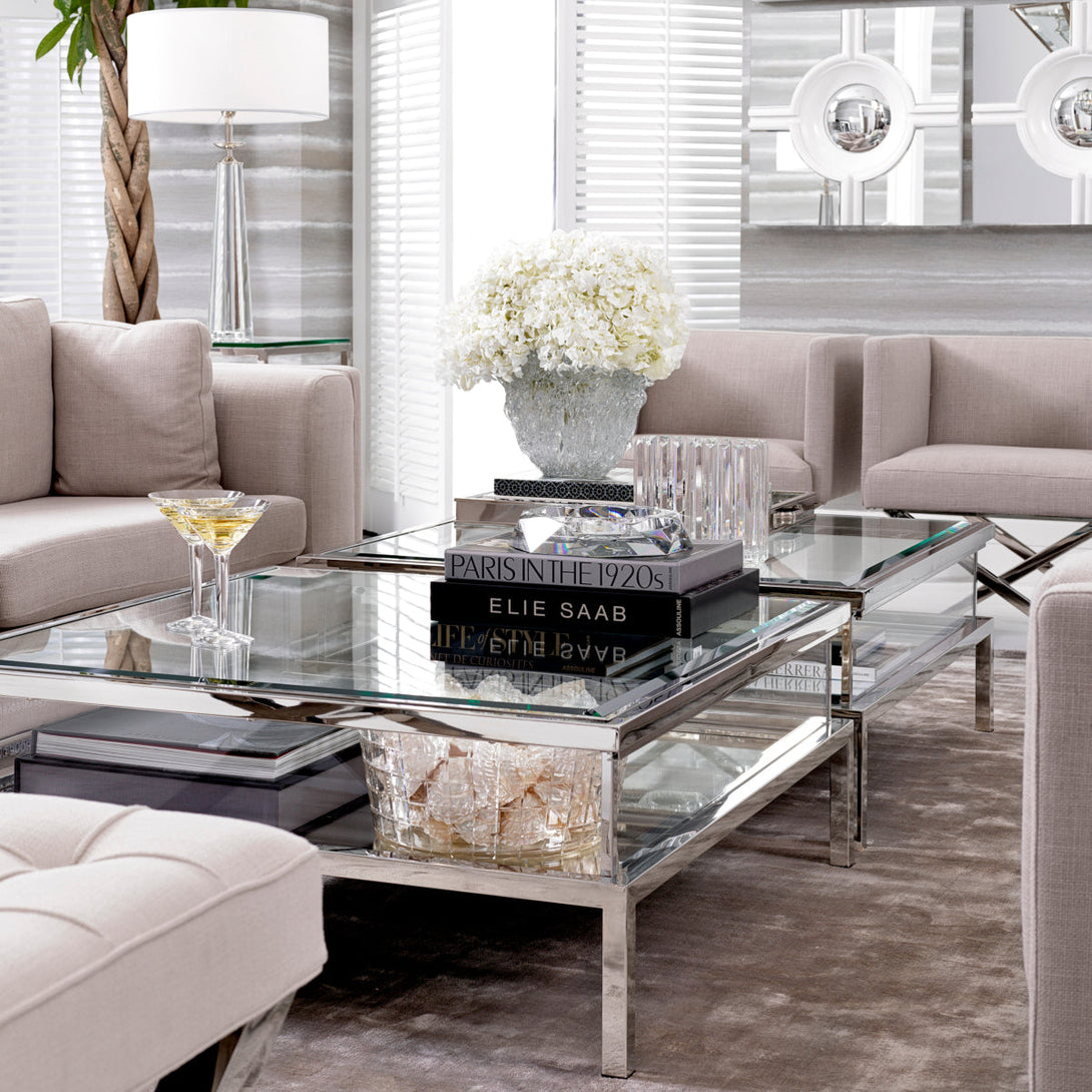 Coffee Table Harvey Polished Stainless Steel Furniture Eichholtz