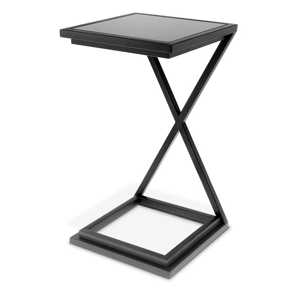 Side Table Cross Gunmetal Finish - Image 1