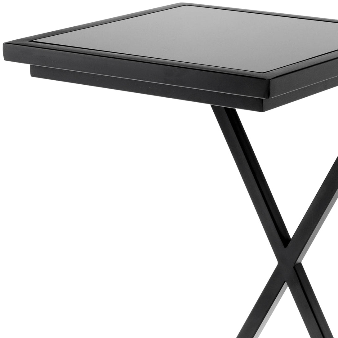 Side Table Cross Gunmetal Finish Furniture Eichholtz