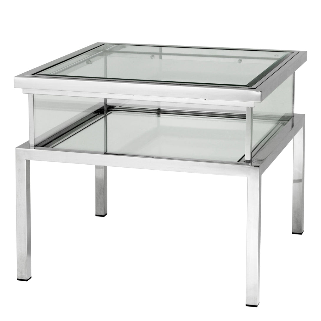 Side Table Harvey Polished Stainless Steel Furniture Eichholtz