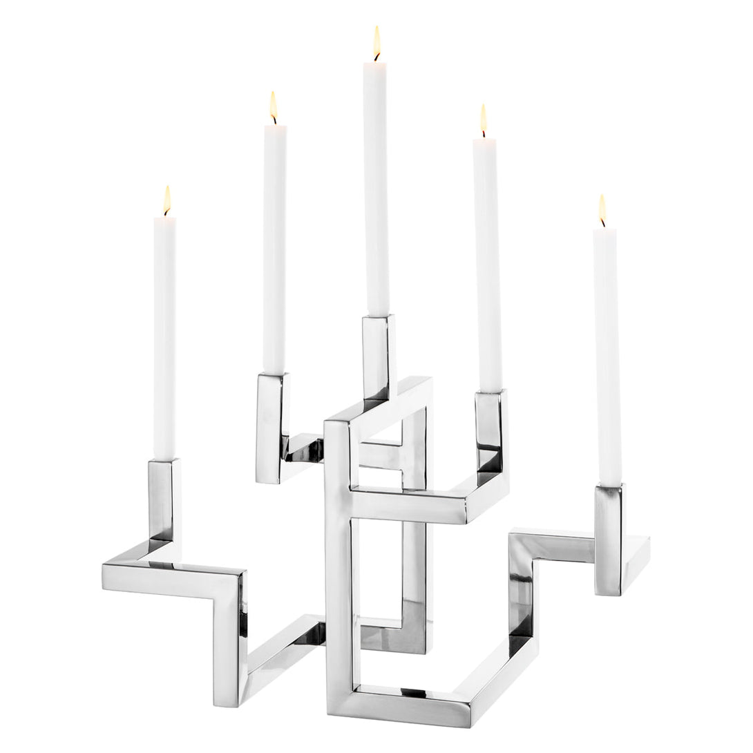 Candle Holder Skyline Nickel Finish Accessories Eichholtz