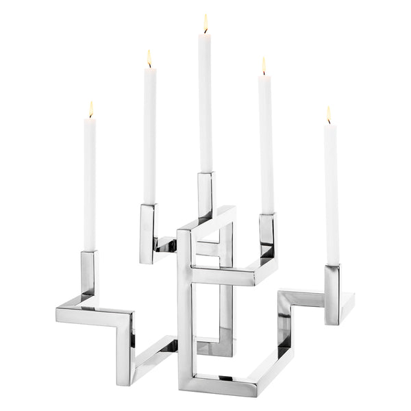 Candle Holder Skyline Nickel Finish Accessories Eichholtz