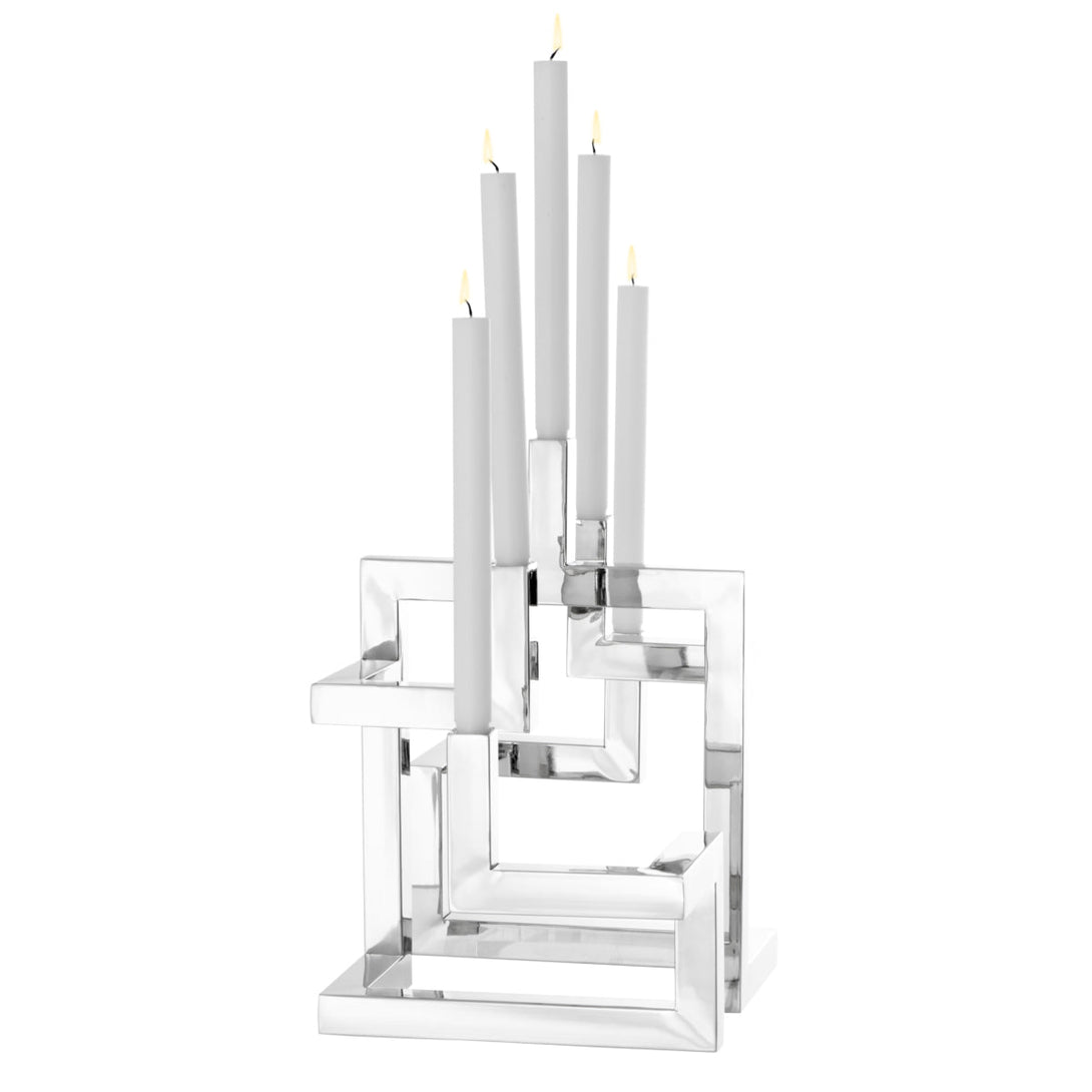 Candle Holder Skyline Nickel Finish Accessories Eichholtz