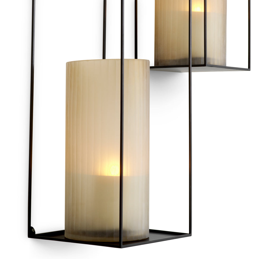 Wall Rack Deco Rectangular Set Of 2 Bronze Finish Accessories Eichholtz