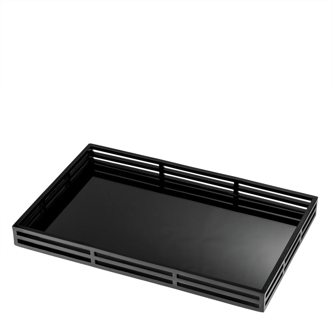 Tray Giacomo Matte Black Finish Accessories Eichholtz