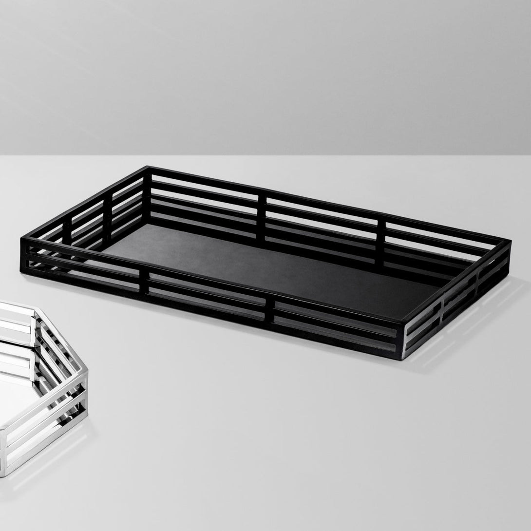 Tray Giacomo Matte Black Finish Accessories Eichholtz
