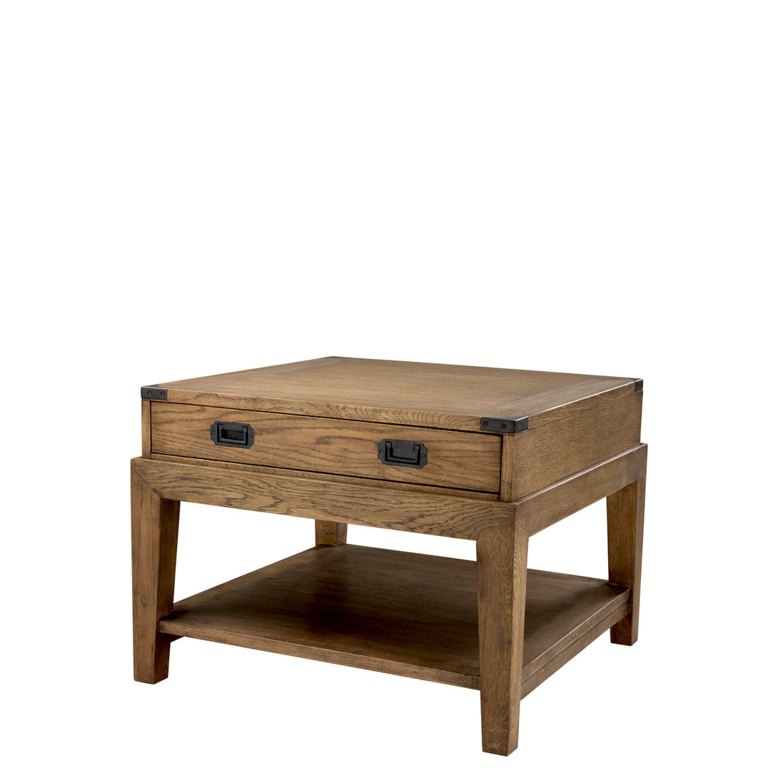 Side Table Military Smoked Oak Furniture Eichholtz