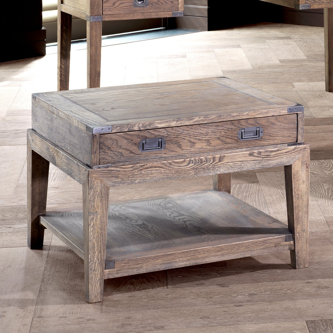 Side Table Military Smoked Oak Furniture Eichholtz