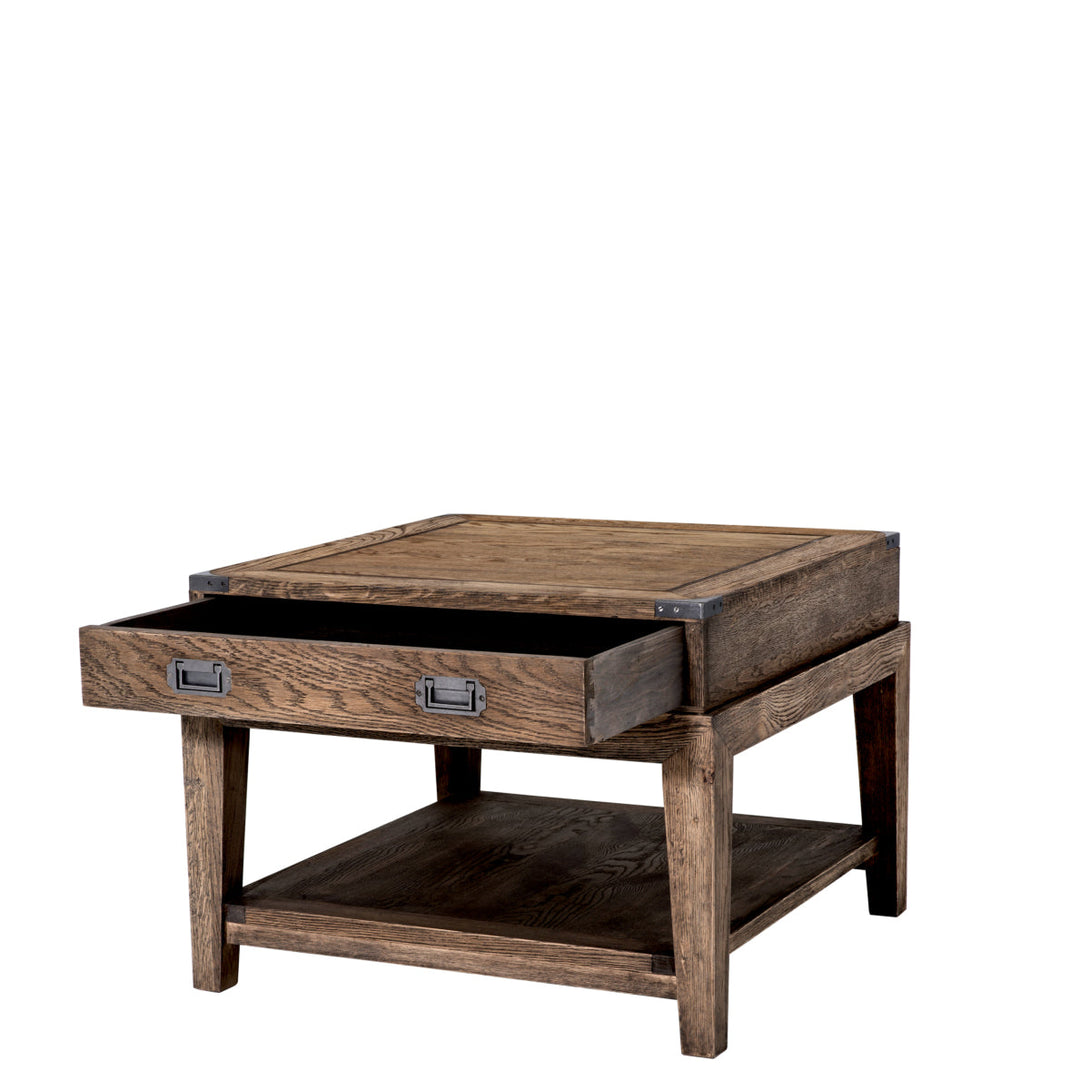 Side Table Military Smoked Oak Furniture Eichholtz