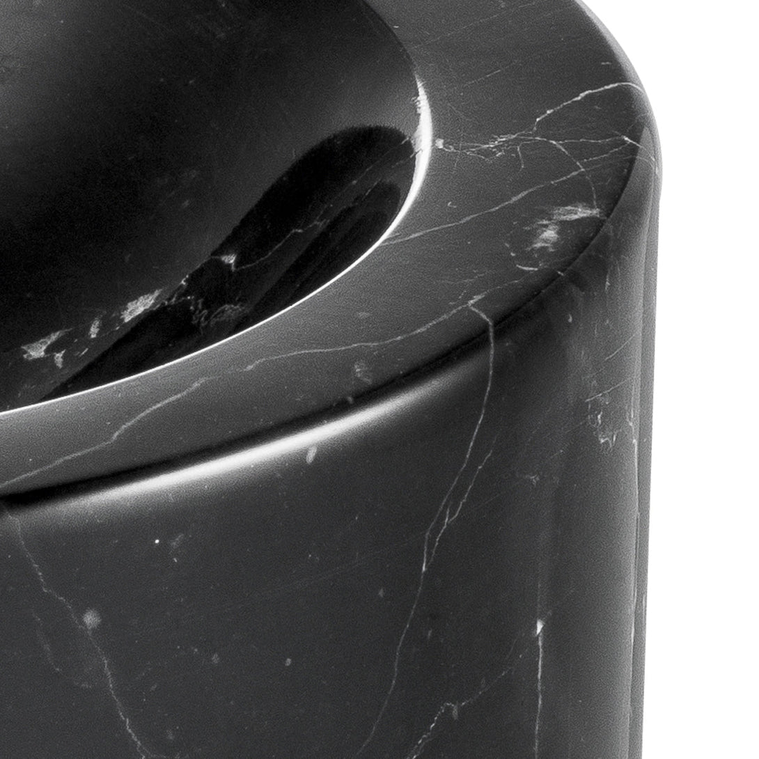 Bowl Conex Honed Black Marble Accessories Eichholtz