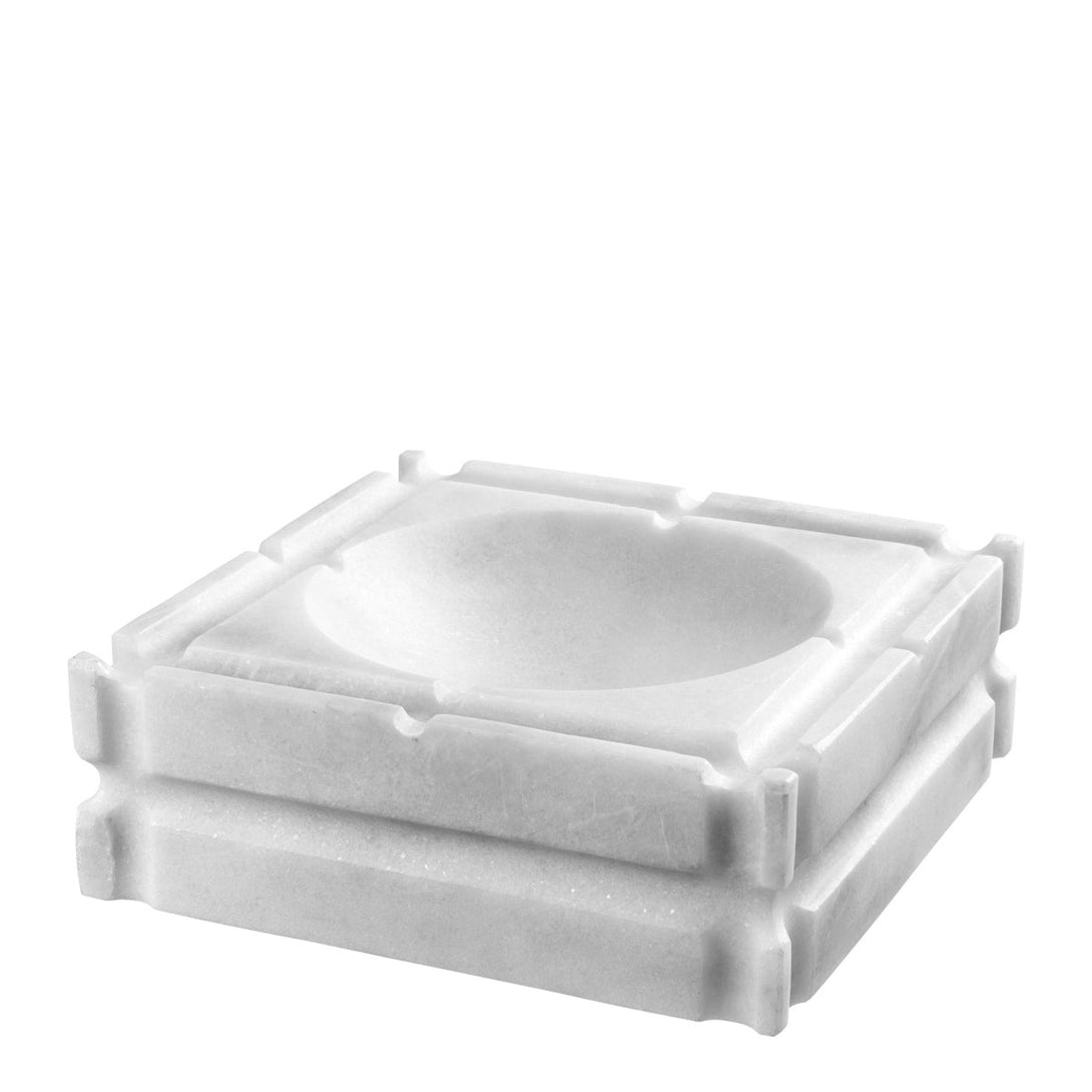 Ashtray Nestor Honed White Marble Accessories Eichholtz