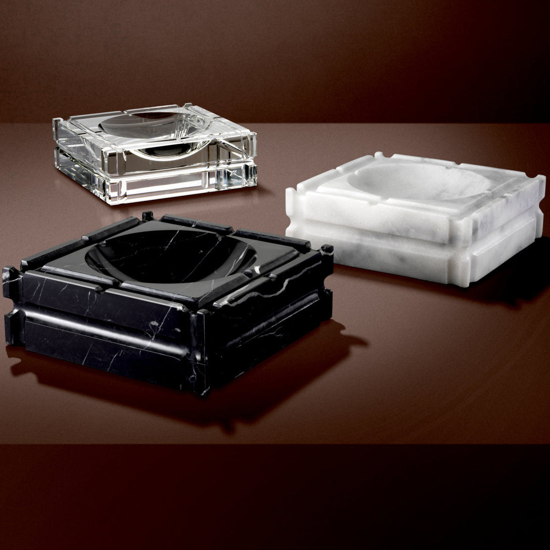 Ashtray Nestor Honed White Marble Accessories Eichholtz