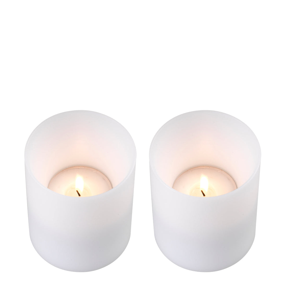 Artificial Candle deep ø 10 x H. 12 cm set of 2 Accessories Eichholtz
