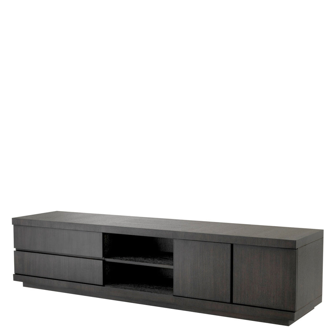 Tv Cabinet Crosby Charcoal Oak Veneer - Image 1