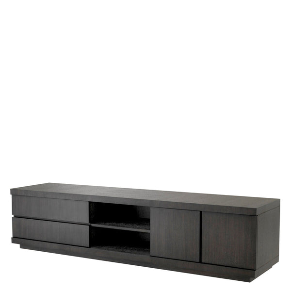 Tv Cabinet Crosby Charcoal Oak Veneer - Image 1