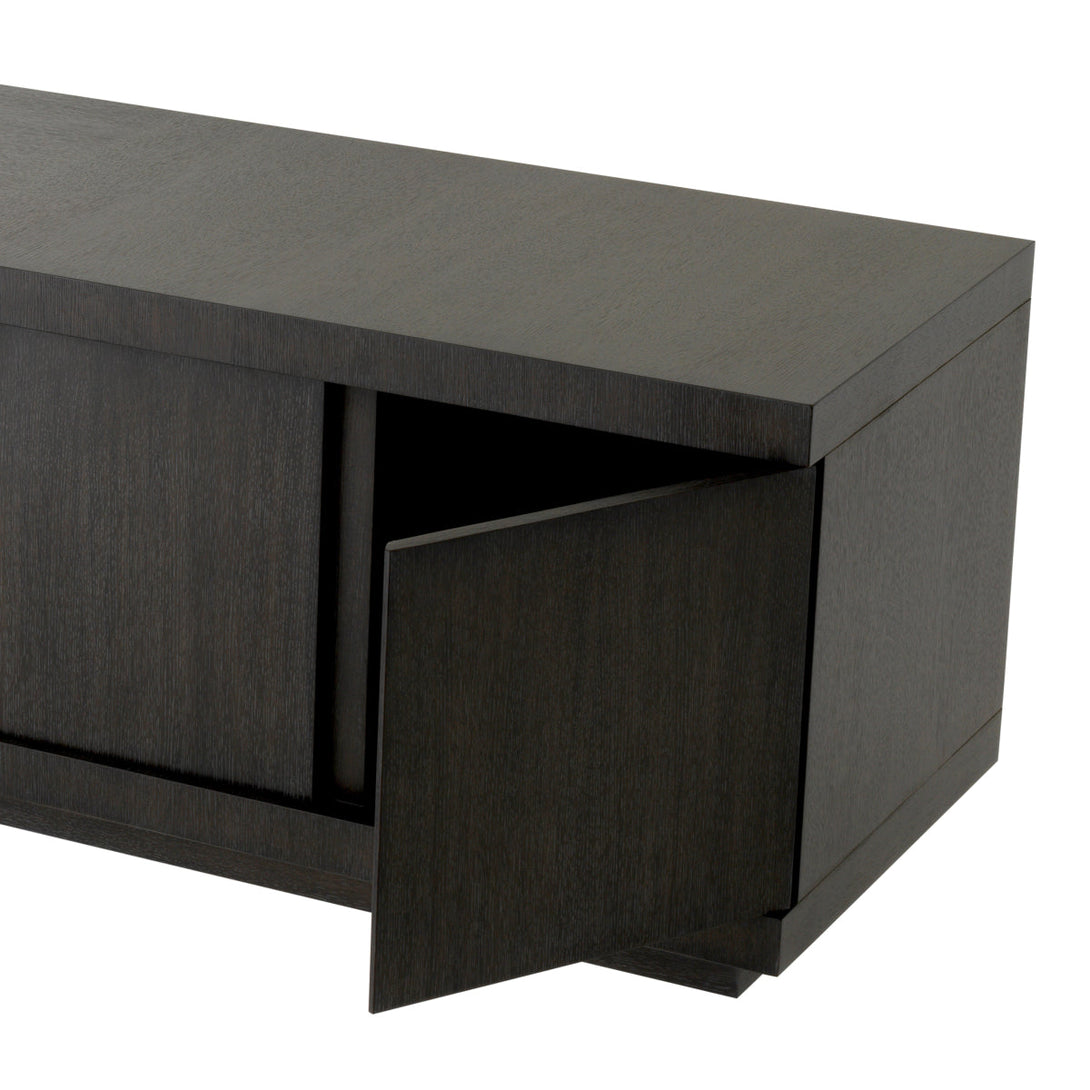 Tv Cabinet Crosby Charcoal Oak Veneer - Image 3