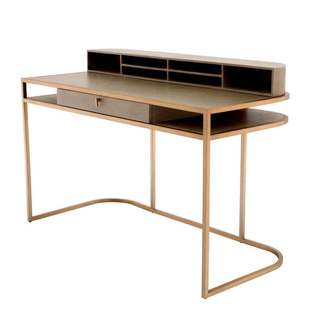 Desk Highland Washed Oak Veneer Furniture Eichholtz