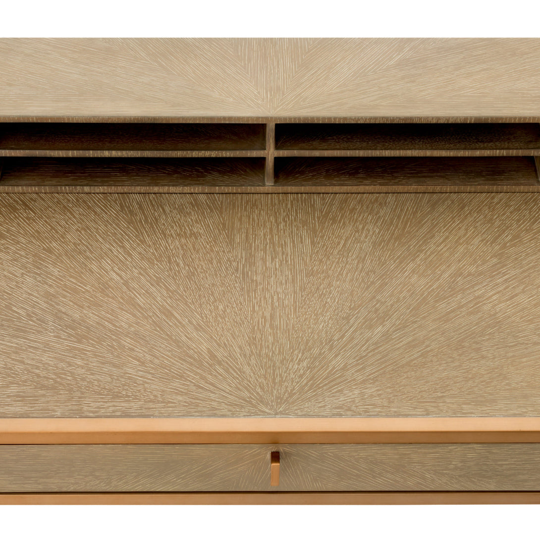 Desk Highland Washed Oak Veneer Furniture Eichholtz