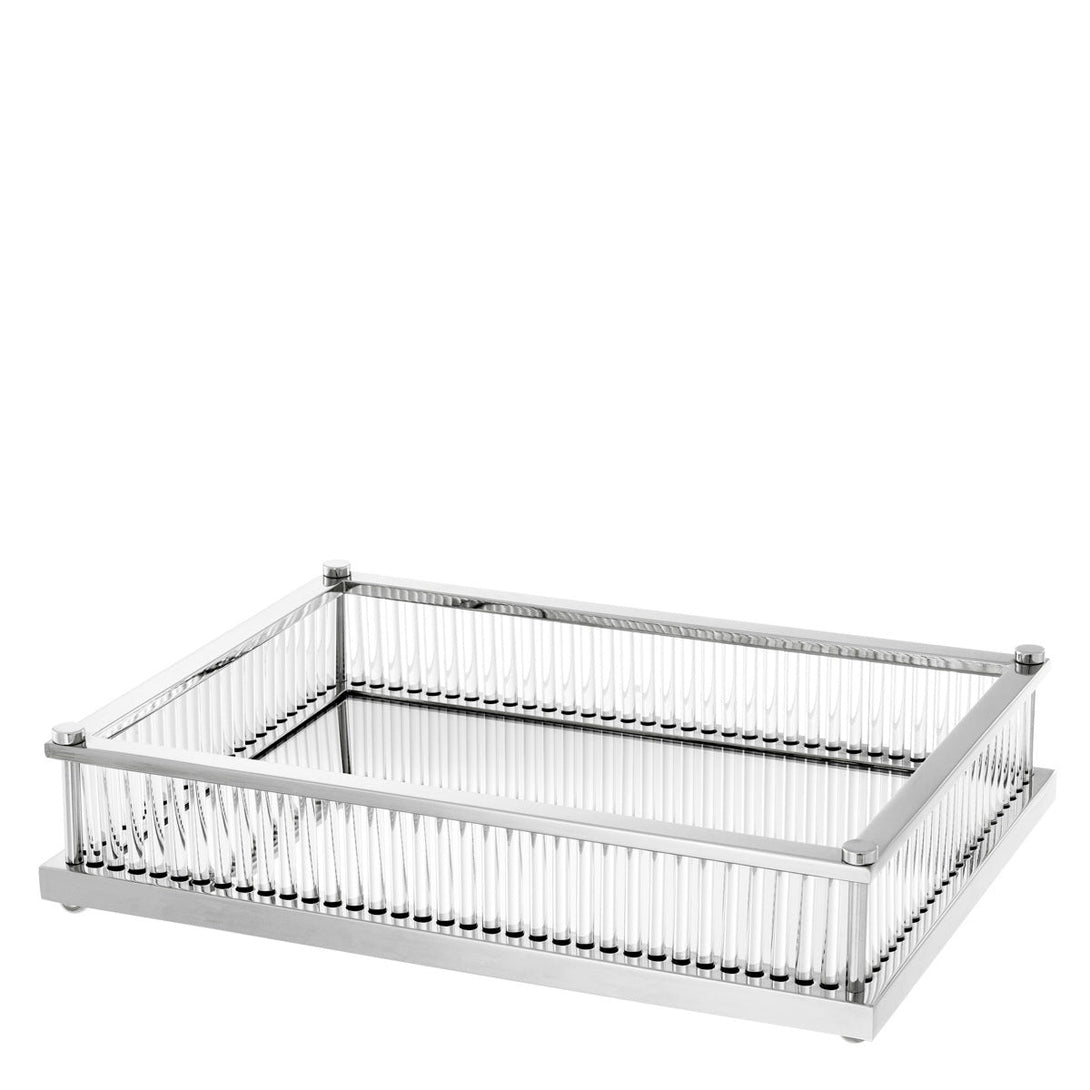 Tray Cora Rectangular Nickel Finish Accessories Eichholtz
