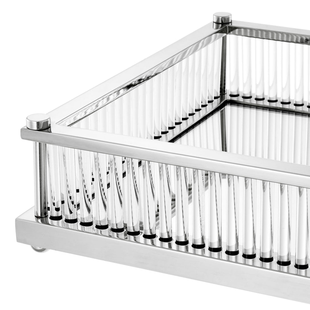 Tray Cora Rectangular Nickel Finish Accessories Eichholtz