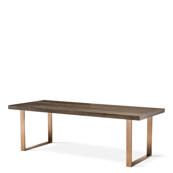 Dining Table Melchior 230 Cm Brown Oak Veneer Furniture Eichholtz