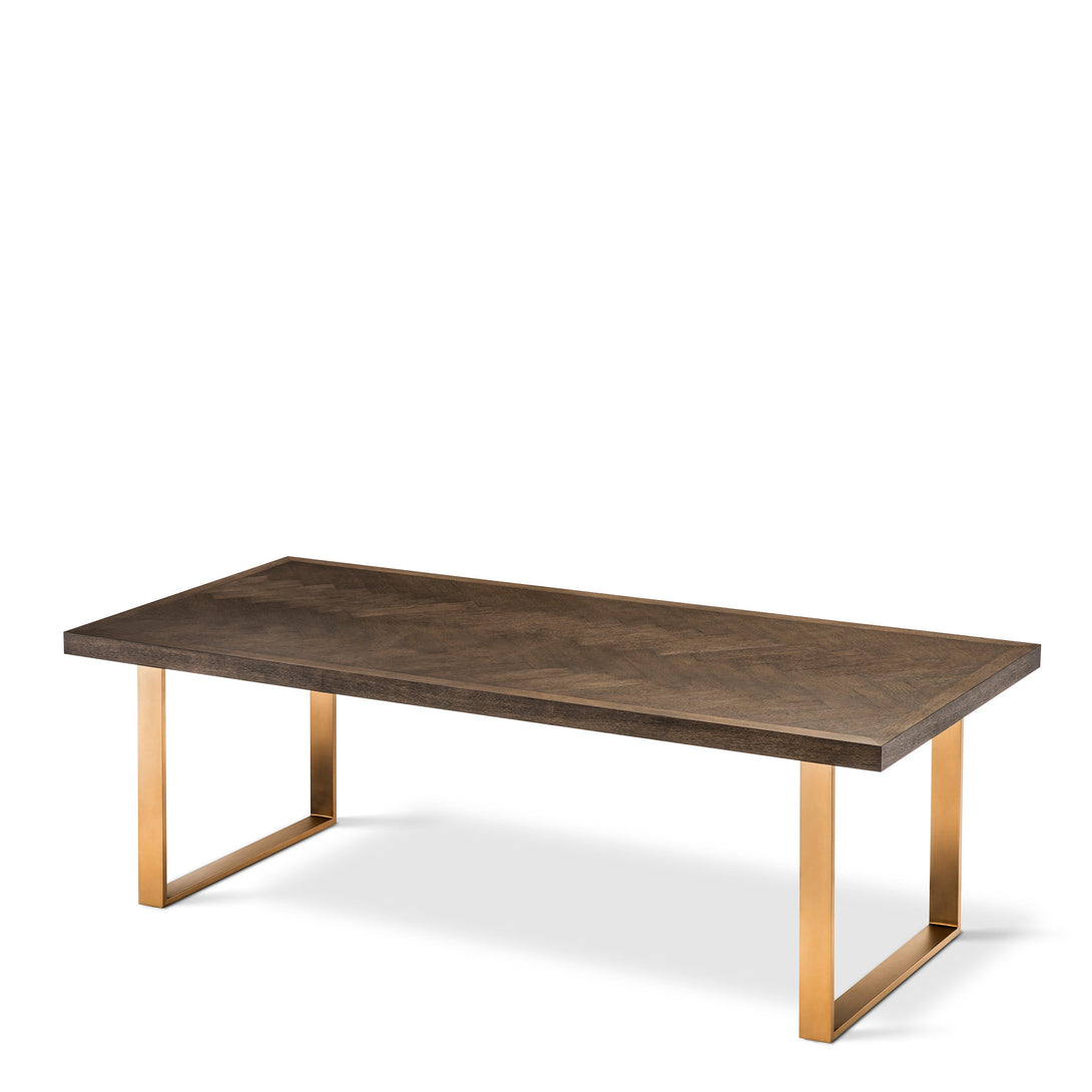Dining Table Melchior 230 Cm Brown Oak Veneer Furniture Eichholtz