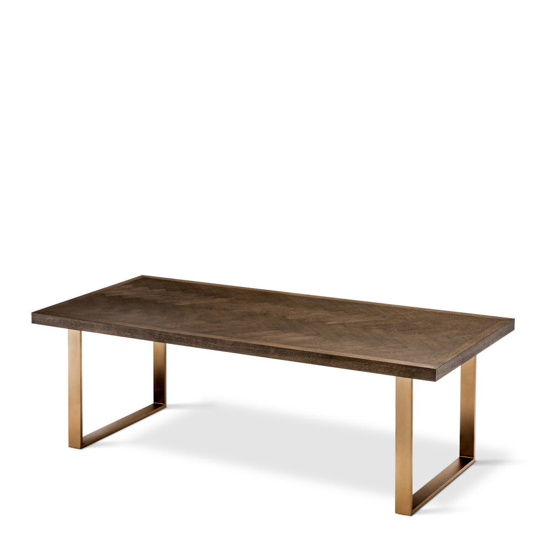 Dining Table Melchior 230 Cm Brown Oak Veneer Furniture Eichholtz