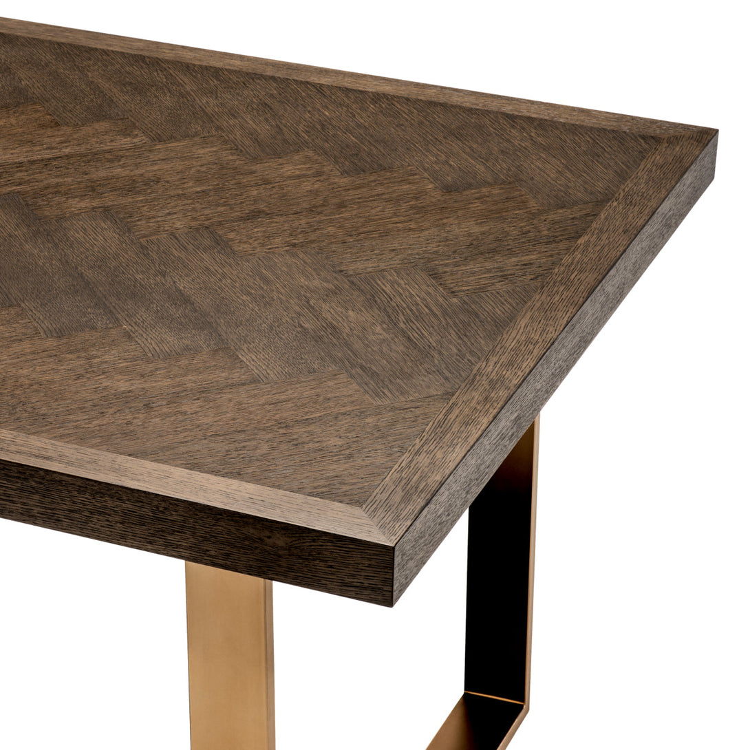Dining Table Melchior 230 Cm Brown Oak Veneer Furniture Eichholtz