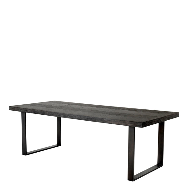 Dining Table Melchior 230 Cm Charcoal Oak Veneer Furniture Eichholtz