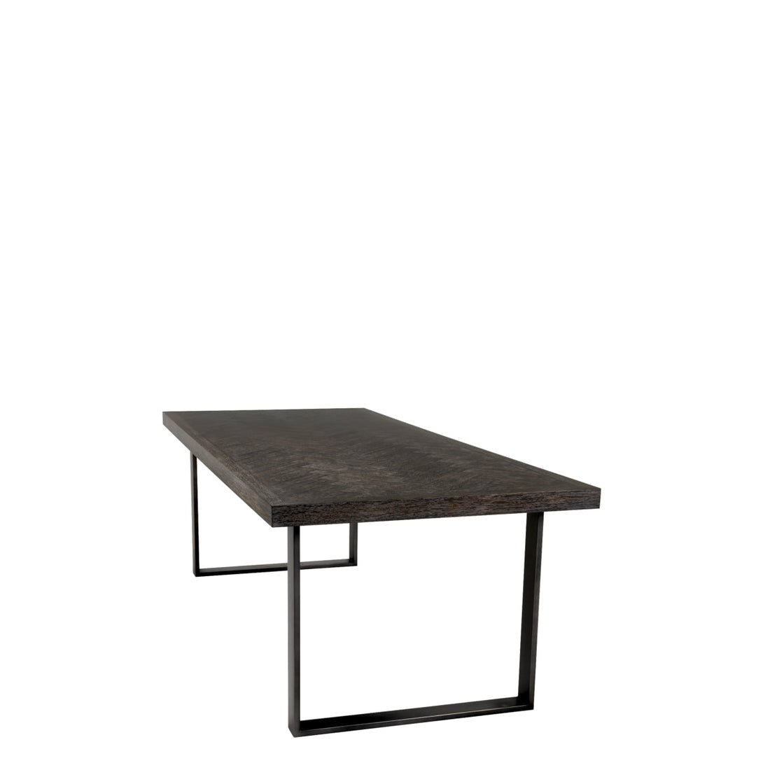 Dining Table Melchior 230 Cm Charcoal Oak Veneer Furniture Eichholtz