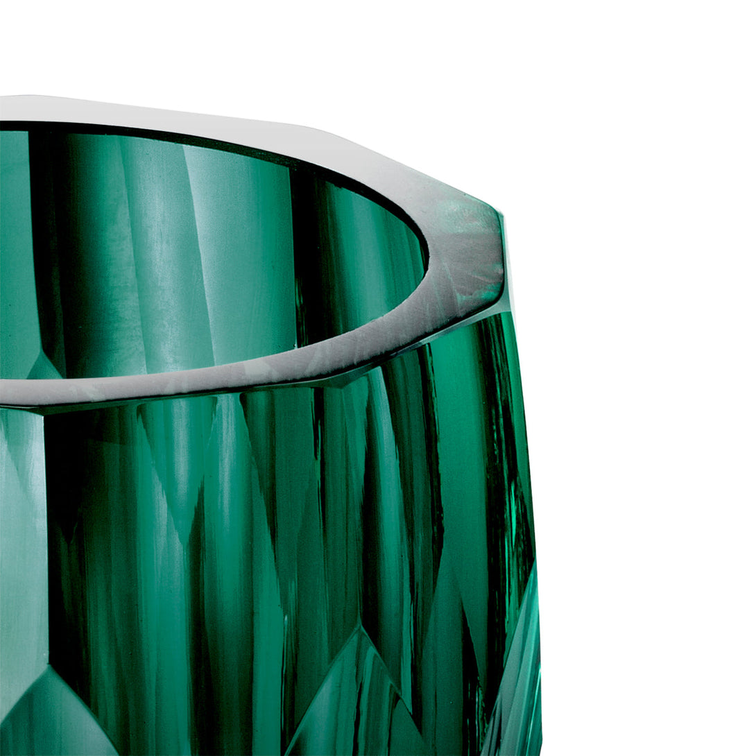 Vase Marquis Hand Cut Green Colour Accessories Eichholtz