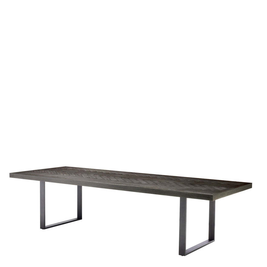 Dining Table Melchior 300 Cm Charcoal Oak Veneer Furniture Eichholtz