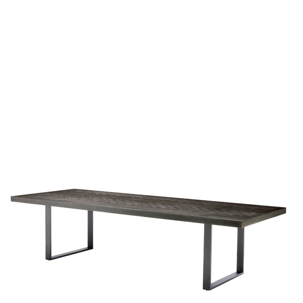 Dining Table Melchior 300 Cm Charcoal Oak Veneer Furniture Eichholtz