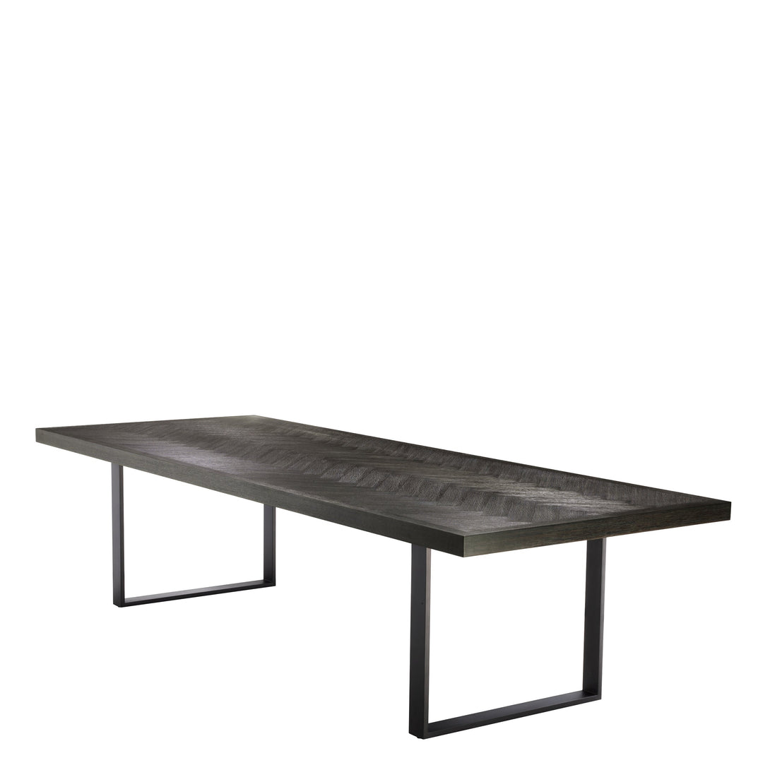 Dining Table Melchior 300 Cm Charcoal Oak Veneer Furniture Eichholtz