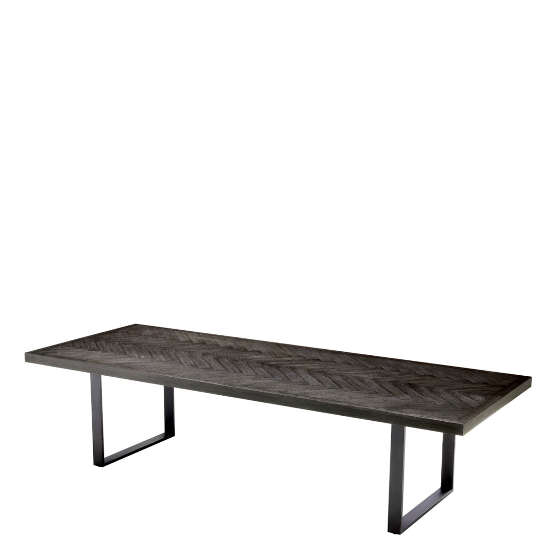 Dining Table Melchior 300 Cm Charcoal Oak Veneer Furniture Eichholtz