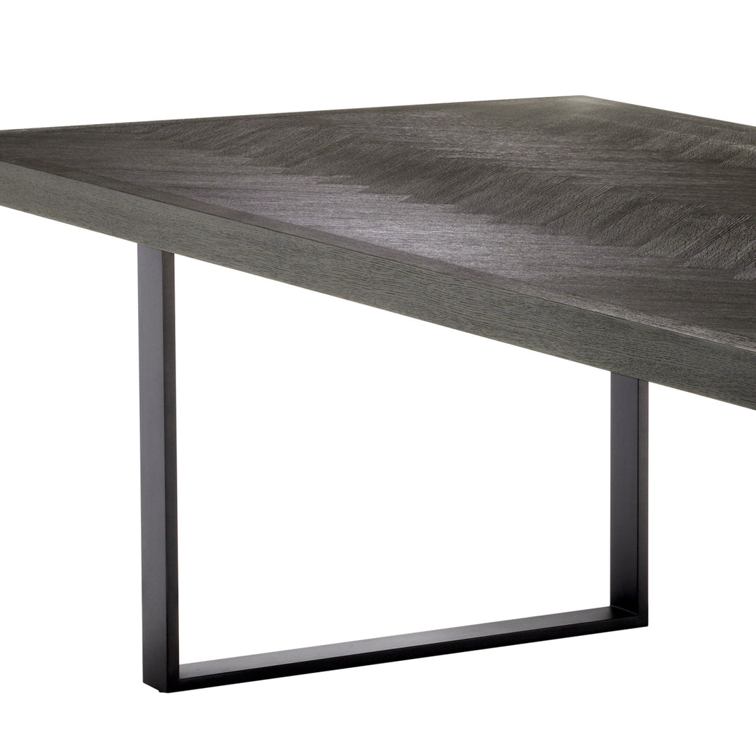 Dining Table Melchior 300 Cm Charcoal Oak Veneer Furniture Eichholtz