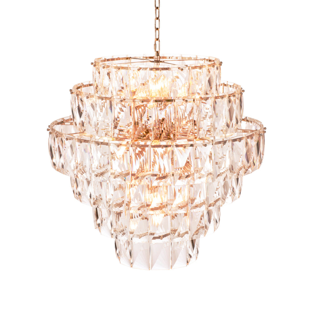 Chandelier Amazone L Nickel Crystal Glass Lighting Eichholtz