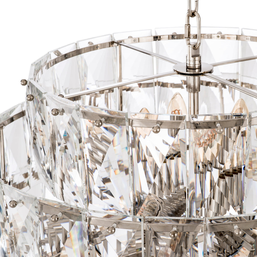Chandelier Amazone L Nickel Crystal Glass Lighting Eichholtz