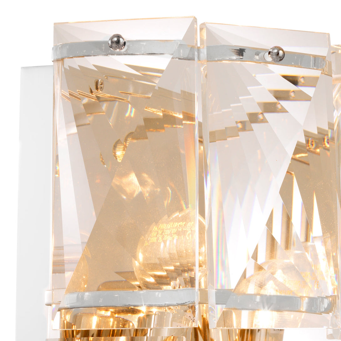 Wall Lamp Amazone Nickel Crystal Glass Lighting Eichholtz