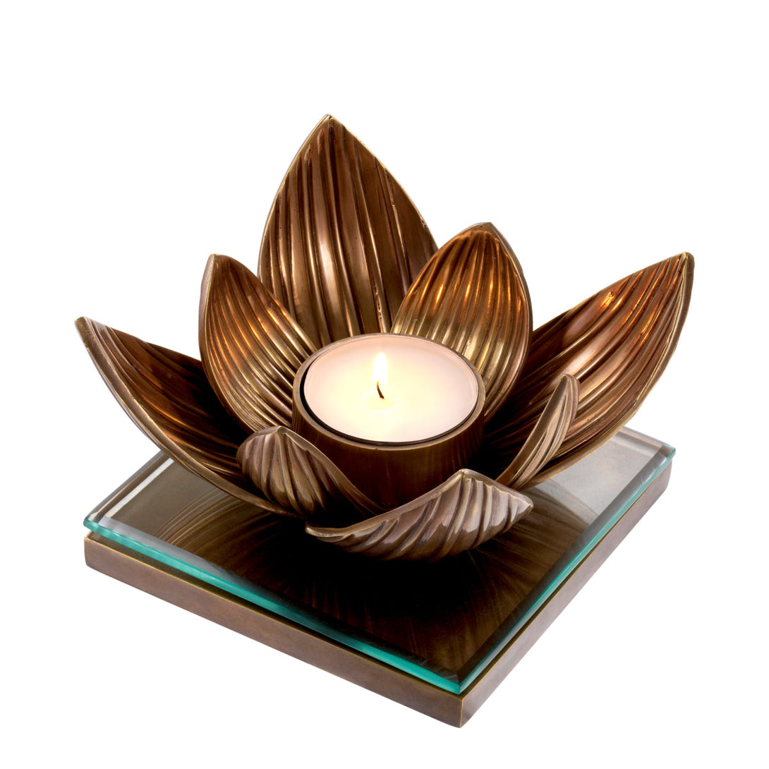Tealight Holder Lotus Accessories Eichholtz