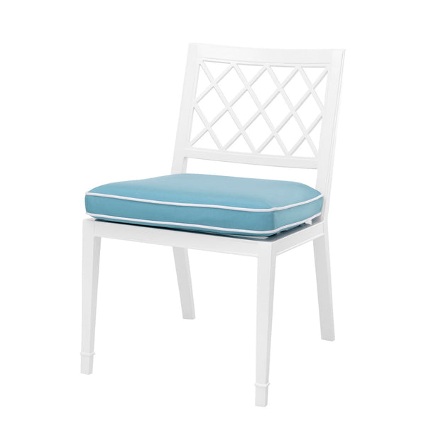 Outdoor Dining Chair Paladium White Finish Furniture Eichholtz